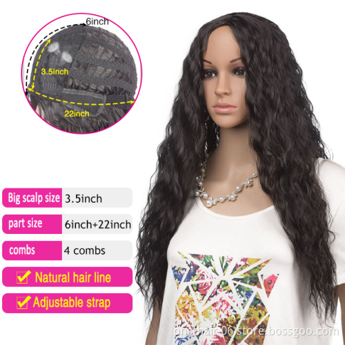 Onst water wave wig short curly High Temperature Heat Resistant Fiber hair wigs for black women bob Long deep wig wet and wavy